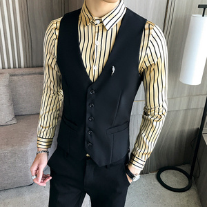 LP755-新款男韩版修身短款马甲KTV夜店酒吧马甲工作服P50图片