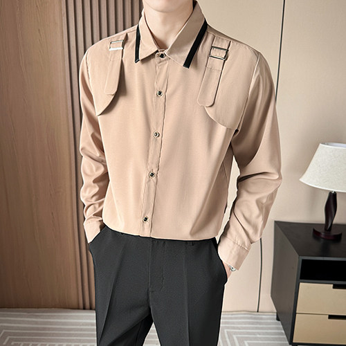 LT149*男秋季衬衫长袖夜店酒吧工作服餐厅营业员服务员工作服P55,男装衬衫,星座717A