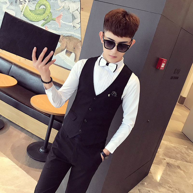 S8731-V2020男领夜店酒吧KT马甲工作服大码少爷服务生马甲P50,男装背心/马甲,星座717A
