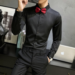 LT130*宫廷风男休闲长袖衬衫夜店酒吧KTV男女款衬衣工作服大码P50图片