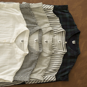 温言 衬衣 无袖 日系夏新棉麻风女立领宽松翻边短袖 双层棉纱衬衫