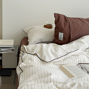 2025新款 北欧诗人 纯棉全棉色织水洗棉四件套