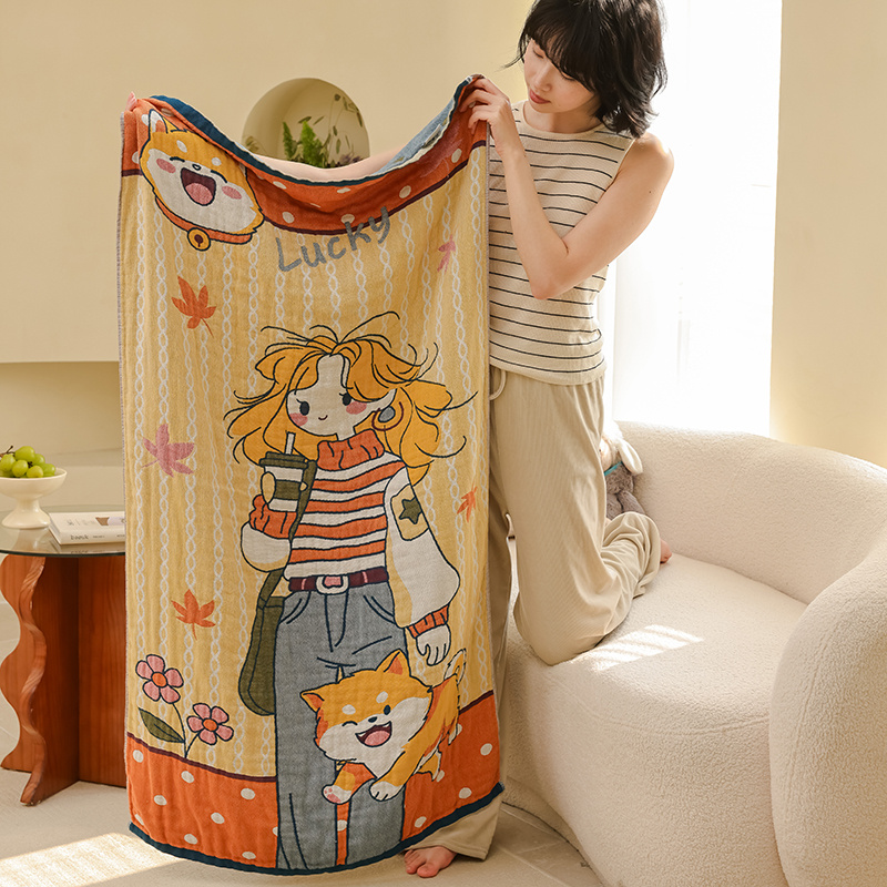 2025新款亲肤可爱A类纱布浴巾FZM892