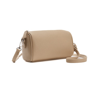 2025新款大容量笔筒斜挎包 时尚简约风单肩斜跨横款水桶包手机包