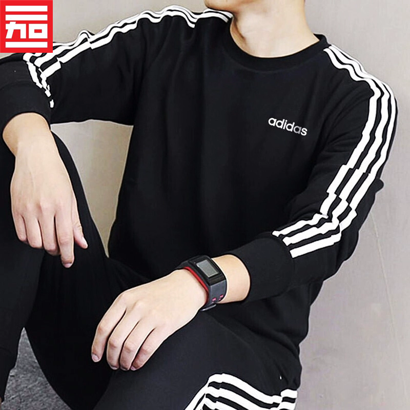 Adidas阿迪达斯男女经典秋款休闲潮流百搭运动套头针织卫衣DQ3083