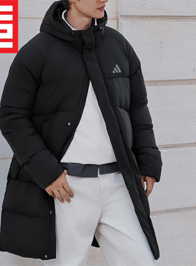 Adidas阿迪达斯男女长款保暖连帽休闲羽绒服KQ5514 KR0935 KQ5516
