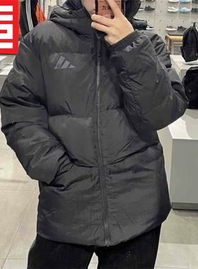 Adidas阿迪达斯男子短款连帽休闲保暖羽绒服冬户外运动防风JG5940