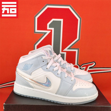 Air Jordan 1 Mid大童女款AJ1中帮经典复古百搭休闲鞋 FQ9117-400