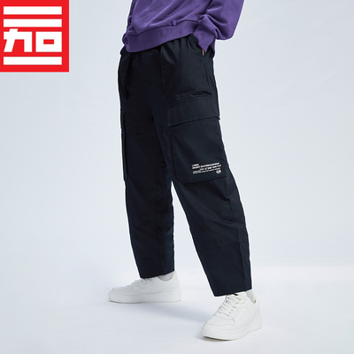 李宁滑板直筒宽松运动长裤