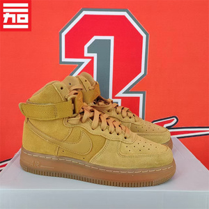 Nike耐克Air Force 1 GS空军AF1女款大童高帮小麦板鞋 CK0262-700