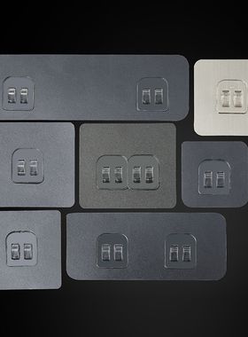 免打孔无痕爪子扣铁艺置物架壁挂式卡扣不锈钢丝强力免钉粘钩贴片