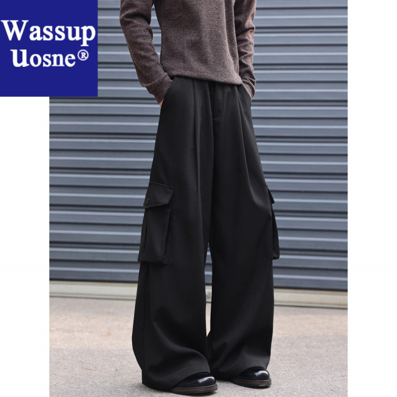 Wassup Uosneins潮流日系韩版高街港风男小个子原男士天丝哈伦裤