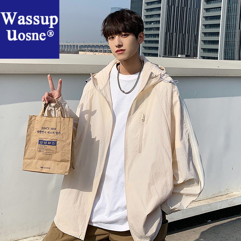 Wassup Uosne2026夏季新款户外薄款透气冰丝森系宽松防水防晒服男