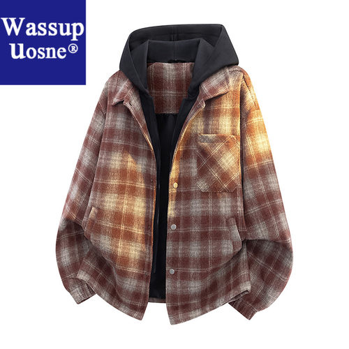 Wassup Uosne男士休闲潮流连帽宽松短款春秋长袖ma1美式男款工装