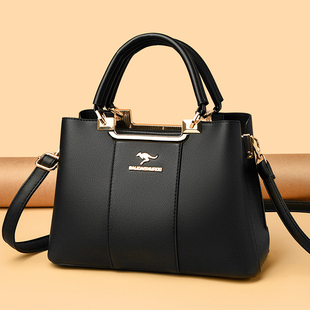 芭藜袋鼠真皮大气手提包包2025新款软皮大容量中年女包送妈妈礼物