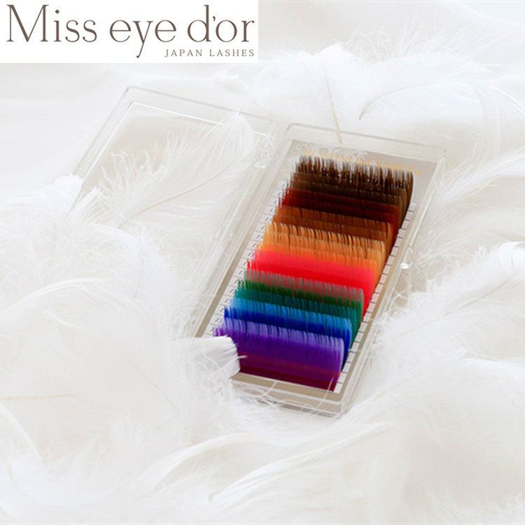 miss eye dor美睫 彩色睫毛 種植嫁接專用睫毛 15色混裝在類目 彩妝/香水/美妝工具, 其他美容工具, 化妝/美容工具中 - 來自Buy2taobao.com提供專業的淘寶代購服務