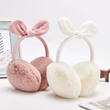 Демисезонный детский аксессуар для младенца, удерживающий тепло розовый кролик, плюшевые наушники, в корейском стиле, детская одежда