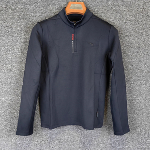 安踏正品CHN运动女长袖2025冬新款半拉链吸湿训练长T恤162547406