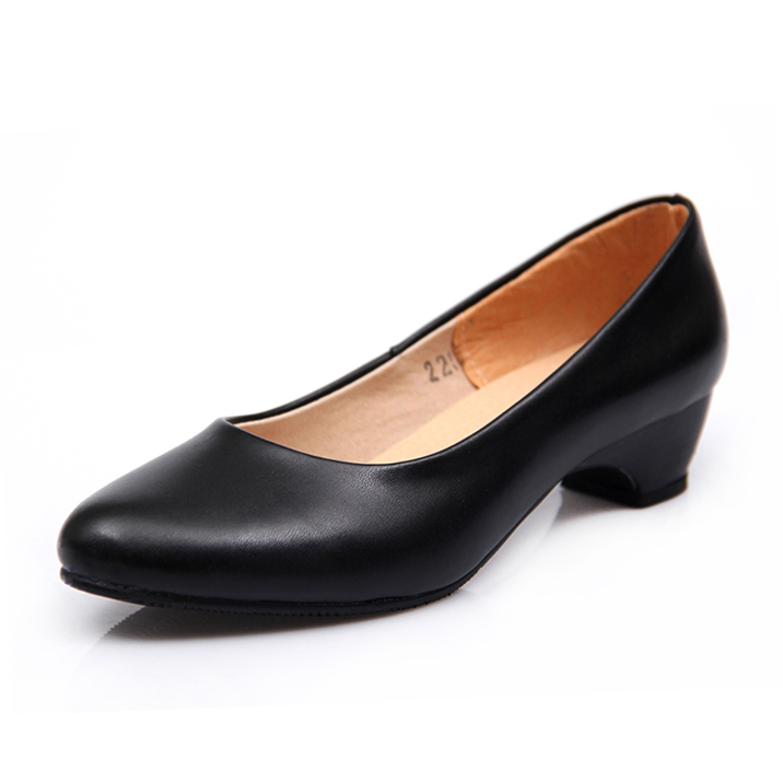 舒适粗跟酒店工装软底空姐女鞋