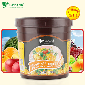 L-BEANS综合水果果泥 综合水果茶果酱 绵绵冰刨冰冰沙专用果泥