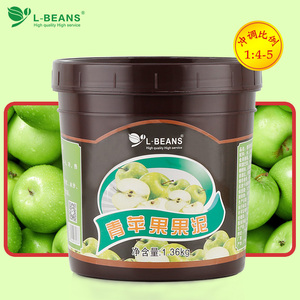 L-BEANS青苹果果泥 金杰品青苹果果酱 绵绵冰刨冰冰沙专用果泥