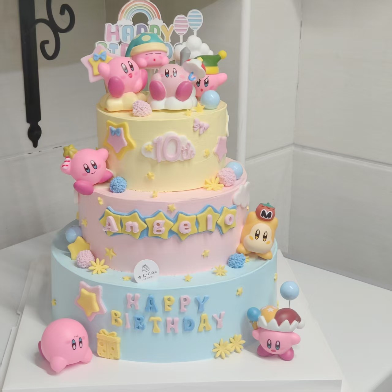 上海3层实物图星之卡比 儿童卡通治愈系100 满月周岁水果生日蛋糕,零食/坚果/特产,生日/节日蛋糕,淘宝优惠券,粉丝福利购,淘宝优惠卷
