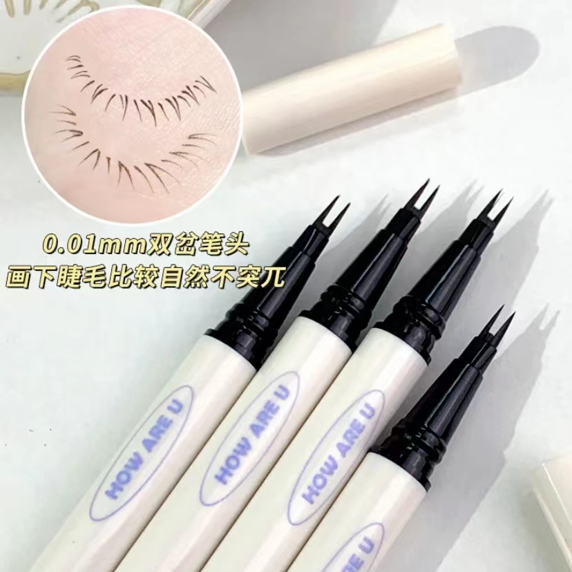 xixi猫二爪下睫毛水笔眼线液笔持久不晕染极细新手卧蚕阴影胶笔