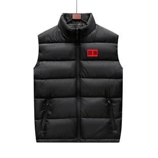 秋冬季新款羽绒棉马甲男士加厚款保暖背心坎肩大码青中老年棉马甲