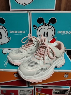 全新琪尔特巴布豆专柜非电商女童夏季网眼35码潮款魔术贴老爹鞋