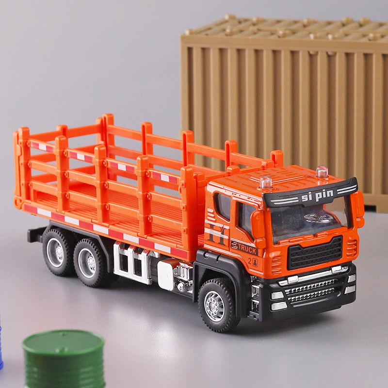 儿童合金玩具车恐龙围栏运输车儿童惯性耐摔小汽车高栏货车模型