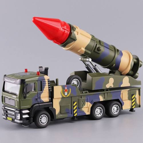 大号合金儿童玩具车DF-21D导弹发射东风洲际仿真运输车军事模型