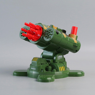 防空炮台模型可发射炮弹玩具儿童军事运输车男孩导弹平板拖车礼物