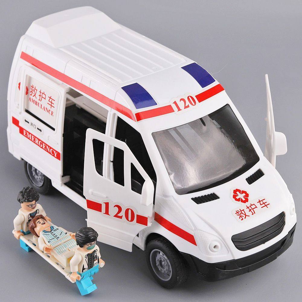 大号120救护车玩具车儿童惯性仿真面包车男孩女孩五开门汽车模型