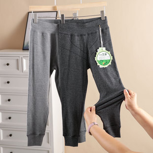 苞米布衣艾草双层儿童保暖裤秋冬中大童加厚秋裤男童女童棉毛裤