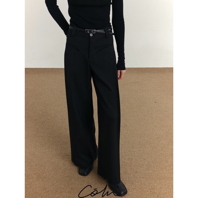 裤装设计从不妥协口袋西装阔腿裤