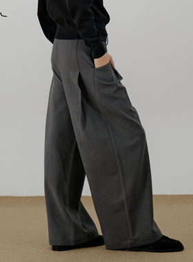 COLN秋冬极简风宽松长西裤 而且得宽宽大大才够安心