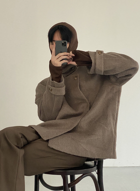 COLN冬日穿短款立领毛呢大衣这样的外套 自带氛围感很暖也很好rua