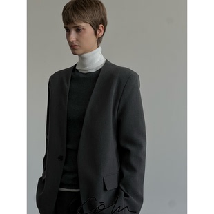 COLN无领西装值得成为衣柜主角版型正面料抗皱足够应对浪漫or寒凉