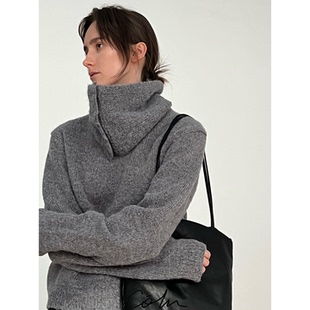 时髦 钱2件 COLN没错买围脖两件套短款 毛衣就送系扣围脖简直1件