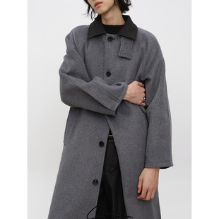 COLN何止买1送1双面穿单排扣大衣斜纹1面摇晃春秋羊毛1面镇守寒冬