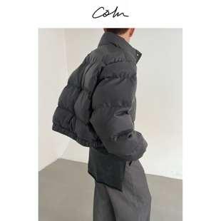 COLN短款 就是unisex到底信我不挑身材绝好搭配 pu蛋白皮棉服还真