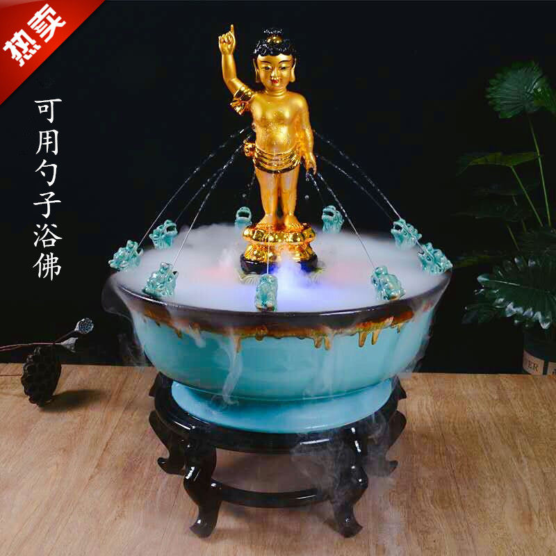 九龙吐水浴佛盆释迦牟尼佛诞日法会用品喷水浴佛盆寺庙佛堂家庭用