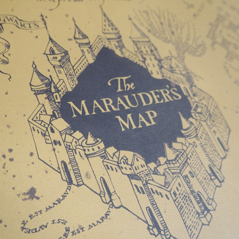 哈利波特周边 活点地图桌面桌垫 华纳正版the marauders map