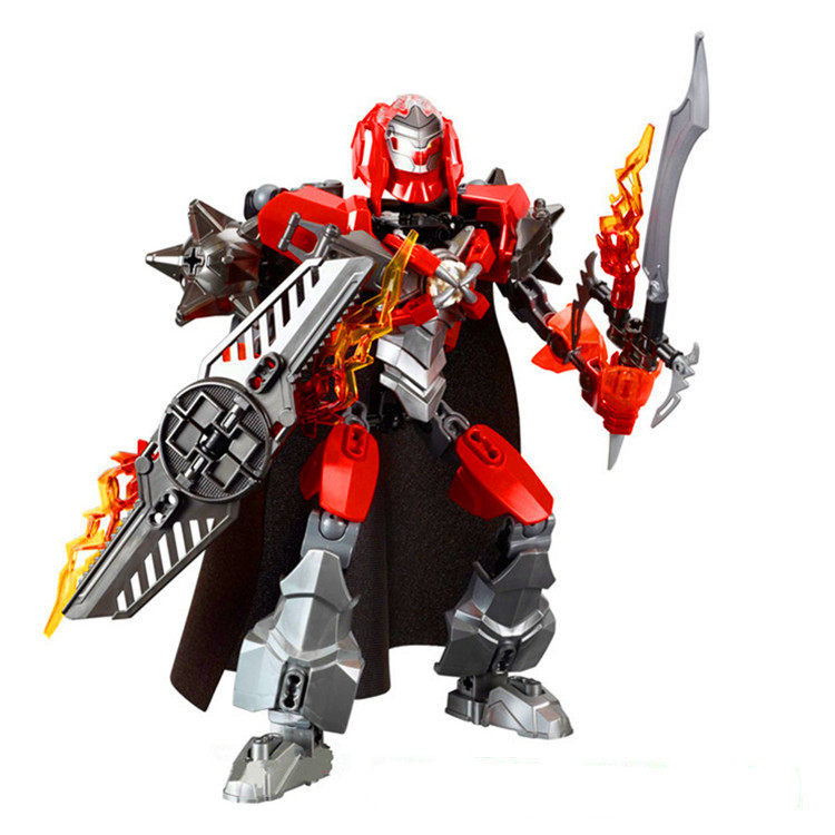 英雄工厂洛卡益智拼装宝宝小颗粒积木华光玩具机器人机甲人仔hero