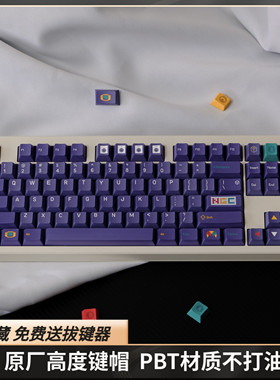 NGC紫色键帽原厂高度PBT五面热升华非机械键盘迈从磁轴 F99 F87