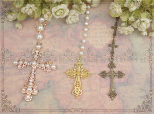 原创！*Agnus Dei*十字架长项链CLA/Gothic Lolita 复古毛衣链3款