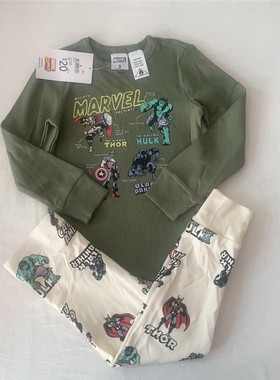 3-8岁澳洲target男童春秋居家服套装漫威蜘蛛侠长袖T恤长裤两件套