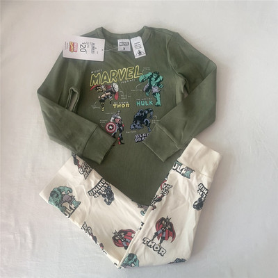 3-8岁澳洲target男童春秋居家服套装漫威蜘蛛侠长袖T恤长裤两件套