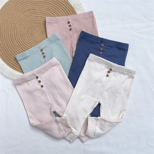 6-18M法单boutchou婴儿春秋打底裤原单男女宝宝INS碎花全棉长裤子