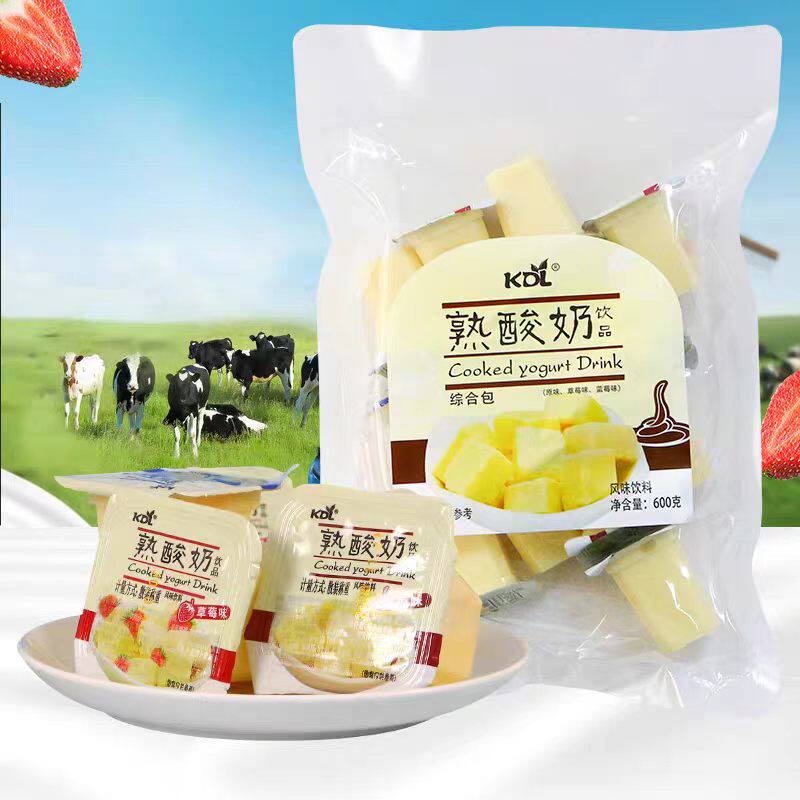 KDL熟酸奶果冻综合水果味甜饮品600g/网红特色独立小包装食品包邮